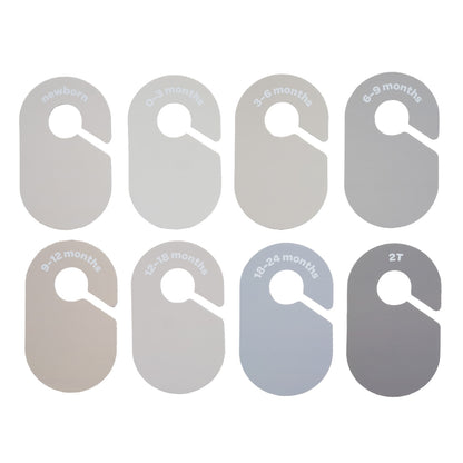 closet dividers (newborn to 24 months) - beige & grey