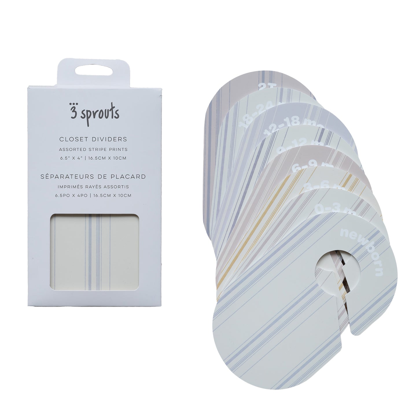 closet dividers (newborn to 24 months) - stripe